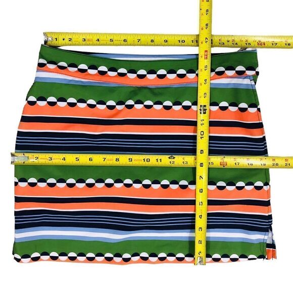 Izod Fun Striped/Circle Print Stretch Golf Tennis Skirt Skort Size 2 - Picture 6 of 10